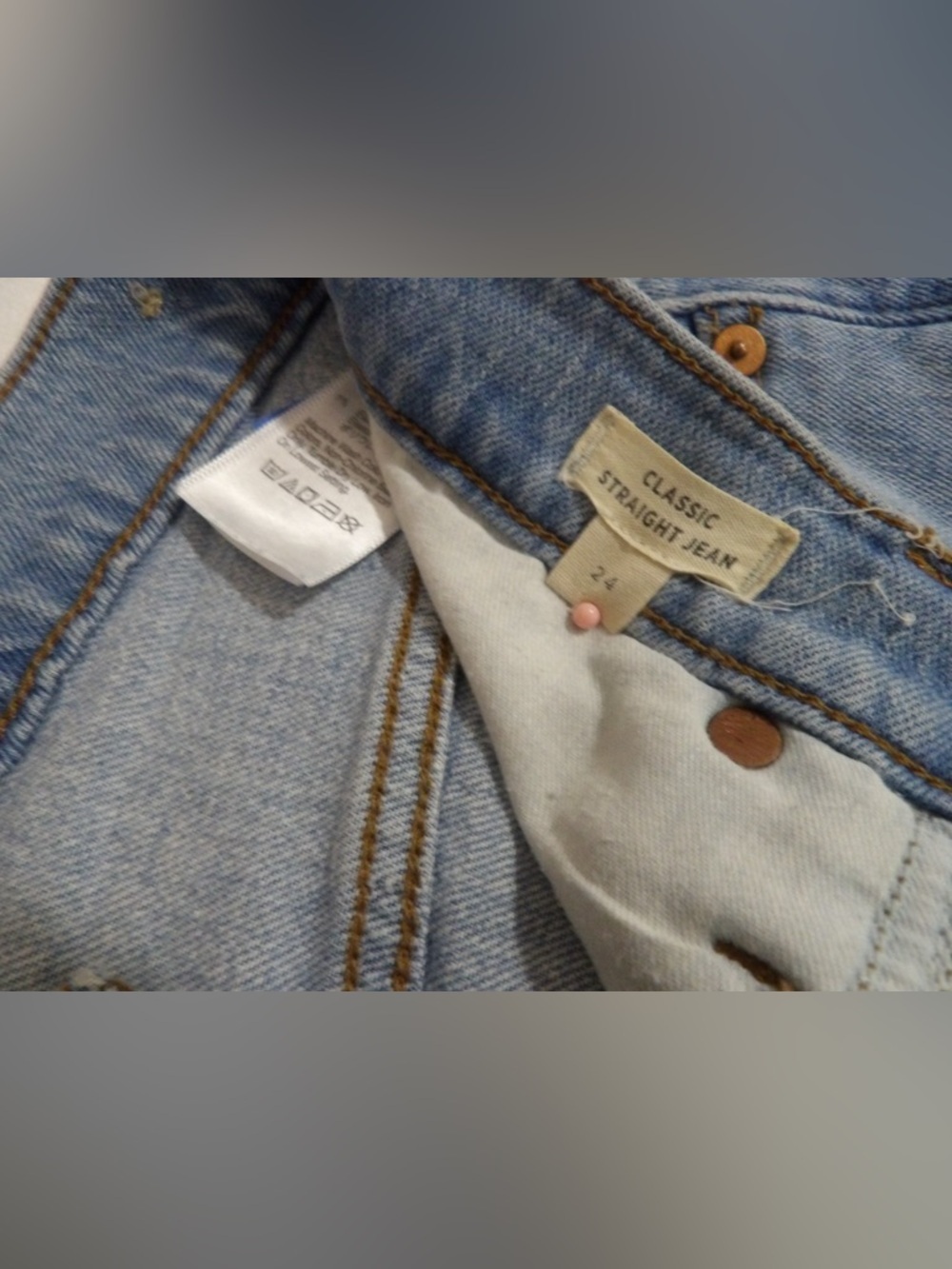 Madewell Light Blue Straight Leg Women's Jeans - Picture 4 of 8